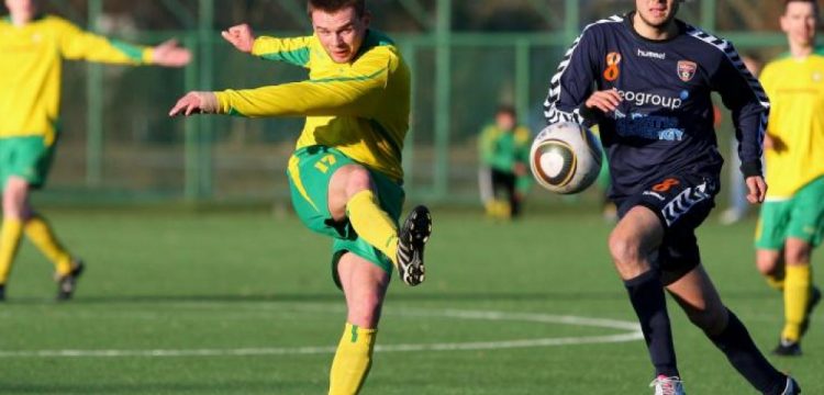 football with locals in Vilnius